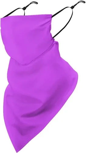 Vista 24 de Bufanda triangular reutilizable con cinta elástica para las orejas, protección solar UV