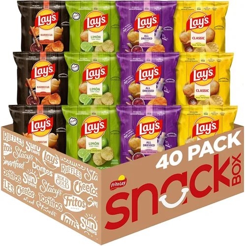 Vista 16 de Papas fritas con sabor a barbacoa de Lay's, bolsas de 1 oz, (paquete de 40) (el embalaje y la fórmula pueden variar)