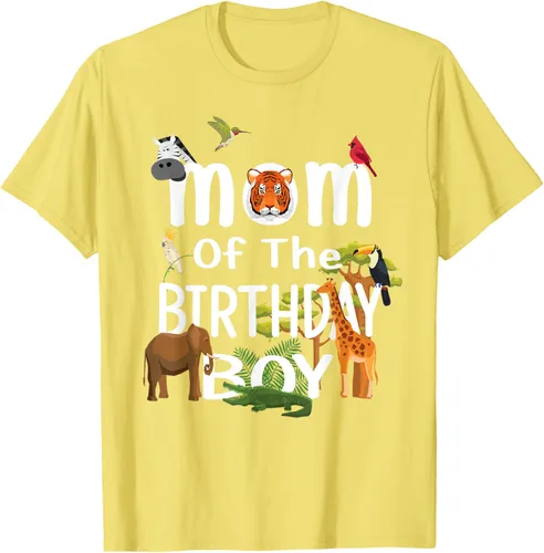 Vista 43 de Camiseta de fiesta de animales con temática de zoológico para niño de cumpleaños, Negro