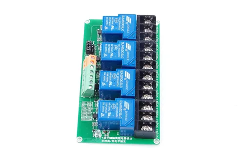 Vista 4 de Módulo de relé de 4 canales CC de 5 V de alto nivel de activación de optoacoplador carga de aislamiento 30 A CC 30 V / CA 250 V para control