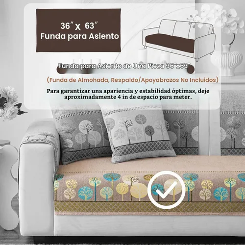 Vista 2 de Funda de sofá de chenilla estilo bohemio con jacquard, fundas lavables para sofá seccional de 3 cojines, funda de sofá en forma de L, protector