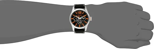 Vista 2 de BOSS Orange 1513228 PARIS Reloj analógico de cuarzo negro para hombre, Reloj de cuarzo