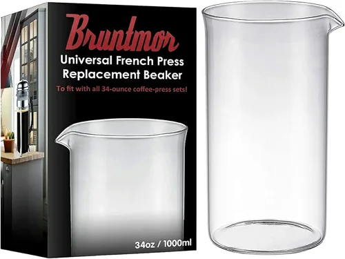 Vista 6 de bruntmor universal Sustitución Vaso de calor & Resistente a golpes borosilicato Jarra de vidrio de repuesto para French Press Cafetera eléctrica