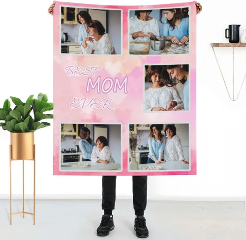 Vista 11 de HUGLAZY Manta personalizada con fotos y texto, manta de franela para parejas de adultos, regalo para cumpleaños, Día del Padre, Día de la Madre, Día