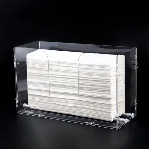 Vista 7 de Evron Dispensador de toallas de papel para encimera y montaje en pared, transparente, con una sola mano, plegado en C, plegado en Z, triple