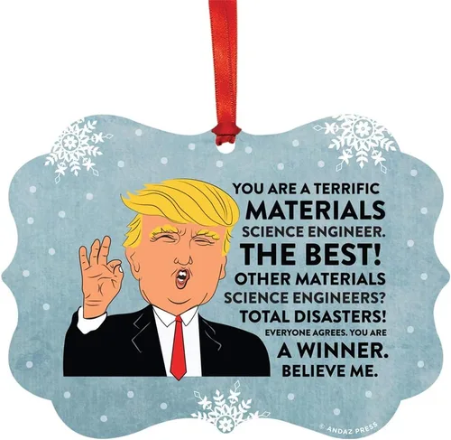 Vista 54 de Andaz Press Presidente Donald Trump Fancy Frame Recuerdo Adorno de Navidad Regalo de broma Ejecutivo de Cuenta, 1 paquete, Divertidas Ideas