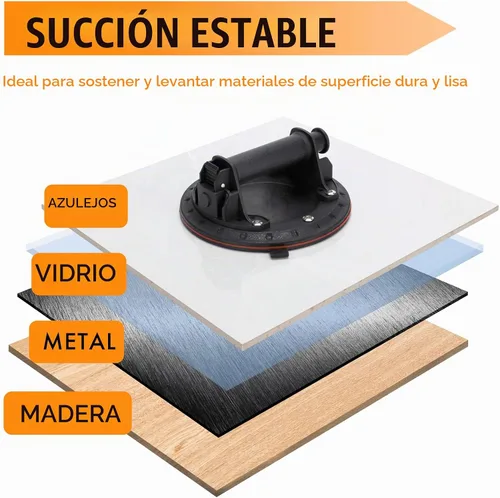 Vista 8 de Ventosas de vacío de 8 pulgadas resistentes para levantar vidrio grande, elevador de ventosa industrial con asa, capacidad de carga de 500 libras
