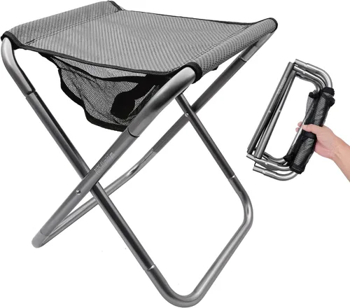 Vista 12 de Taburete Plegable Portátil, Taburete de Camping Tamaño Mini Portátil (Azul Grande)