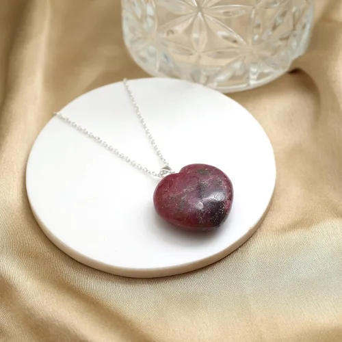 Vista 91 de Gempires Love - Collar con colgante de cristal de corazón para mujer, chapado en plata, cadena ajustable de 18 + 2 pulgadas