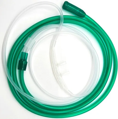 Vista 9 de ResOne 2 pies de cánula nasal de oxígeno para adultos suaves, 1 paquete - puntas curvas, tubo resistente a la compresión - tubos nasales