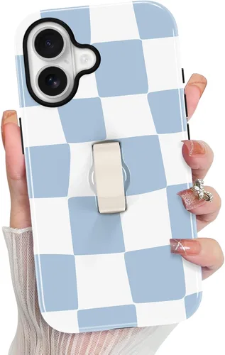 Vista 213 de KANGHAR Compatible con iPhone 17 Pro Case Spot Pattern - Negro Mancha rosada negra