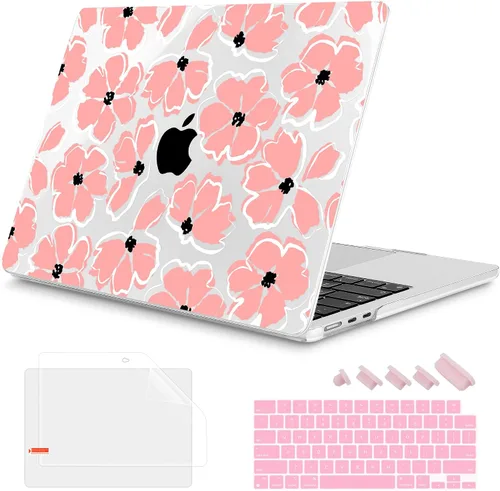 Vista 35 de Mektron Diseñada para MacBook Air 2025/2024/2023 de 15 PULGADAS M4 A3241 /M3 A3114 /M2 A2941, Carcasa de Cubierta Rígida de Plástico Impreso
