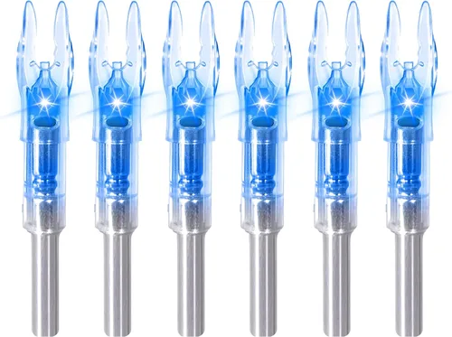 Vista 11 de 6/12 PCS S Lighted Nocks for Arrows .244"/6.2mm Inside Diameter Lighted Arrow Nocks for Archery Hunting