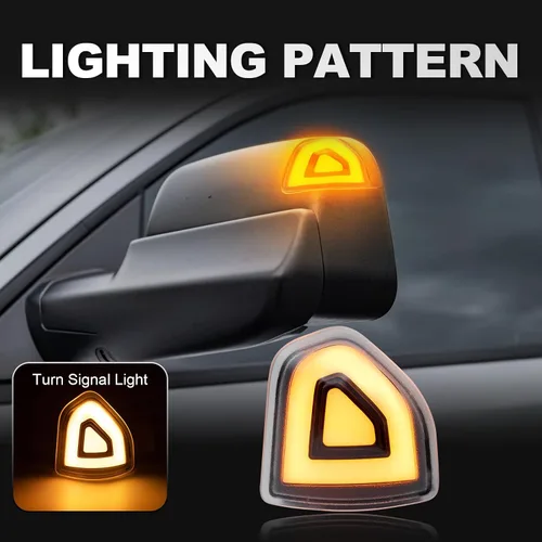 Vista 2 de Luces LED de Señal de Giro para Espejo Lateral Compatible con Ram 1500 2010-2023/para Ram 1500 Classic 2019-2022/para Ram 2500 2010-2018/para Ram