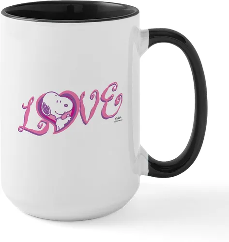 Vista 201 de CafePress SNOOPY Joe Cool - Taza de café de cerámica (15.0 fl oz)