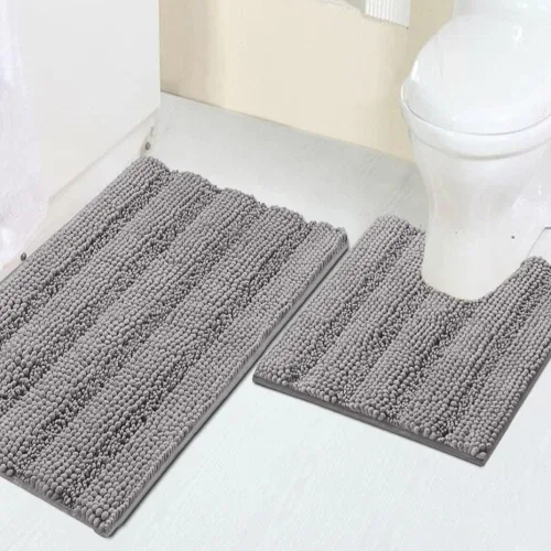 Vista 137 de Turquoize Alfombra de baño de chenilla de lujo para baño, extra absorbente, alfombra de ducha de microfibra antideslizante para baño, alfombra Aqua