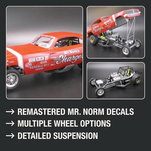 Vista 3 de Polar Lights Mr. Norm 1969 Dodge Charger Funny Car Kit de modelo a escala 1:25