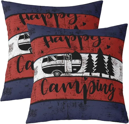 Vista 8 de Funda de almohada reversible con estampado para cama o sofá, decoración de coche de campamento, funda de cojín decorativa de granja occidental de 16