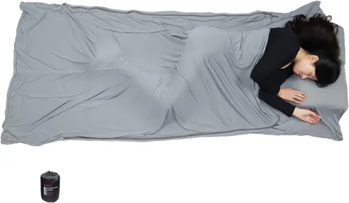 Vista 10 de BROWINT Forro 100% Thermolite para saco de dormir con 2 cremalleras, momia con capucha y rectangular para campamento; saco de dormir para adultos