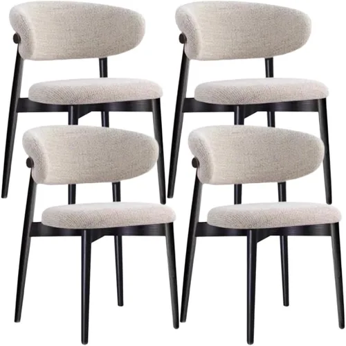 Vista 35 de YVYKFZD Juego de sillas de comedor, sillas de cocina de madera maciza, silla de comedor tapizada con respaldo curvo, silla de sala de estar sin Gris