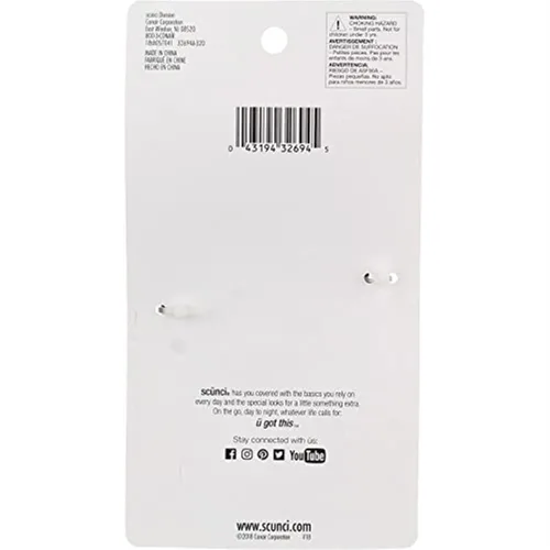 Vista 2 de Scunci Pinzas de mandíbula gruesas de agarre antideslizante, 1.4 in (paquete de 2)