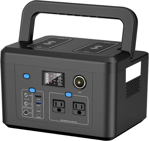 Vista 11 de powkey Estación de energía para portátil 30000mAh 100W Cargador portátil PD 3.0 Carga rápida 96Wh LiFePO4 Banco de energía con cable USB-C, batería