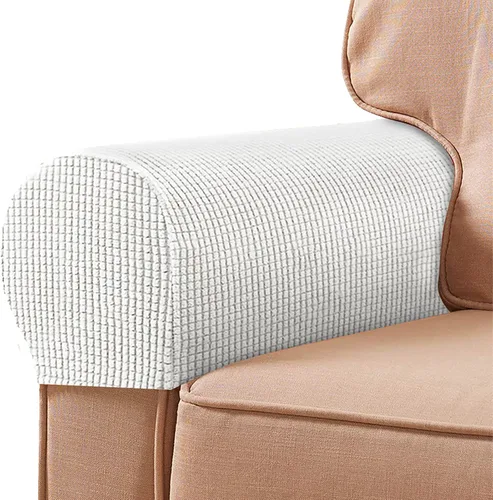 Vista 31 de Fundas de poliéster de alta elasticidad para reposabrazos de sofá, fundas impermeables para muebles, tela de elastano antimanchas, juego de 2
