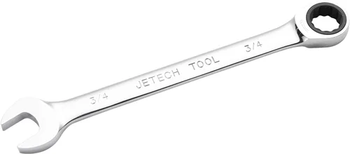 Vista 4 de Jetech Juego de llaves combinadas de trinquete de 7 piezas, llaves de engranaje de grado industrial, diseño de 12 puntos, trinquete de 72 dientes