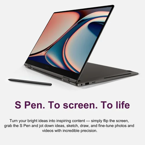 Vista 8 de Samsung Laptop Galaxy Book3 Pro 360 2 en 1 (pantalla táctil 3K de 16 pulgadas, Intel 12-Core i7-1360P, 16GB RAM, 512GB SSD, S Pen), AMOLED