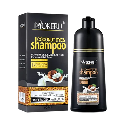 Vista 2 de MOKERU - Champú profesional de color de aceite de argán y coco para el cabello, 16.9 fl oz, champú instantáneo de acción rápida de larga duración