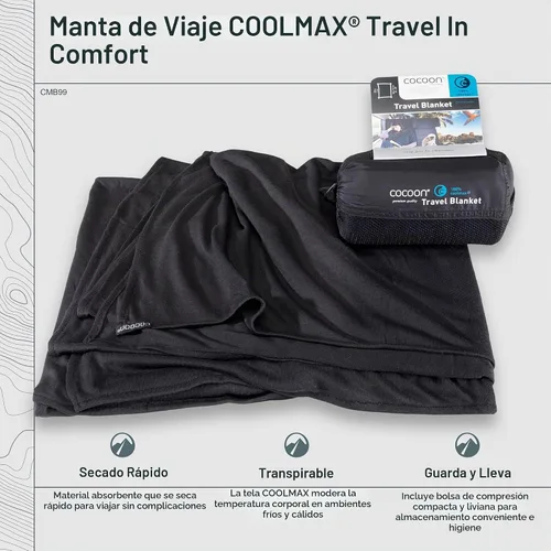 Vista 5 de Manta Cocoon CoolMax Negro