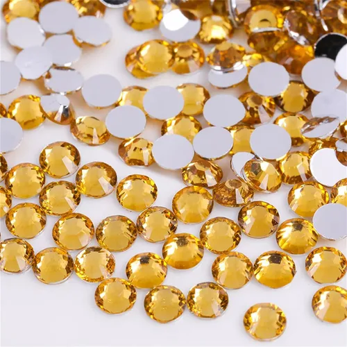 Vista 36 de 3000 unidades de diamantes de imitación termoadhesivos SS6 de 2mm con parte posterior plana, gemas de cristal de vidrio transparente redondas