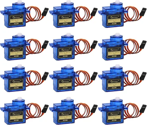 Vista 11 de 4 unidades de micro servos SG90 de 9g para control remoto de robot, helicóptero, avión, auto, barco