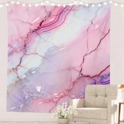 Vista 42 de Batmerry Abstract Repeat Polyester Tapestry, Tiled Directional Lightweight Wall Hanging High-Definition Print Backdrop For Dorm Room Bedroom Living