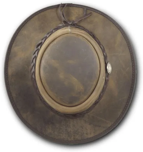 Vista 3 de Barmah Hats Sombrero plegable de cuero Bronco - Artículo 1060