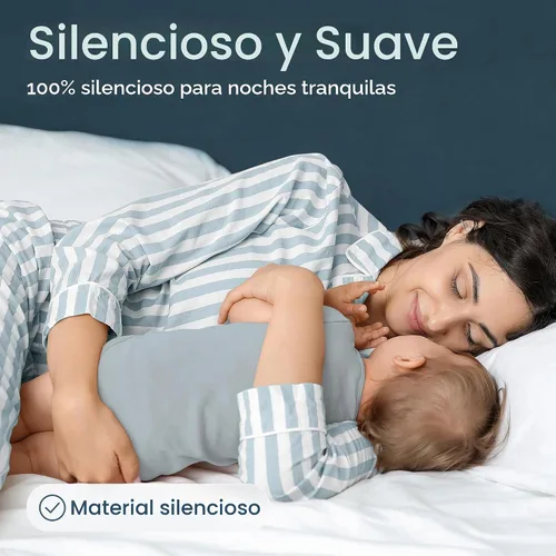 Vista 6 de Protectores de almohada 100% impermeables estándar de 20 x 26 pulgadas, funda de almohada con cremallera, almohadilla silenciosa garantizada, ultra