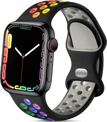 Vista 18 de Lerobo - Bandas deportivas compatibles con Apple Watch Band de 40 mm, 41 mm, 38 mm y 42 mm para Series 11, 10 para mujeres y hombres, suaves bandas