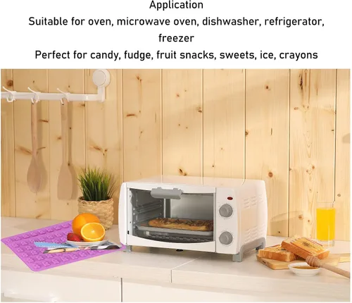 Vista 4 de 10 piezas de caramelo de silicona mini dinosaurio oso corazón forma de dona alta baja temperatura resistente con goteros para dulces de bricolaje