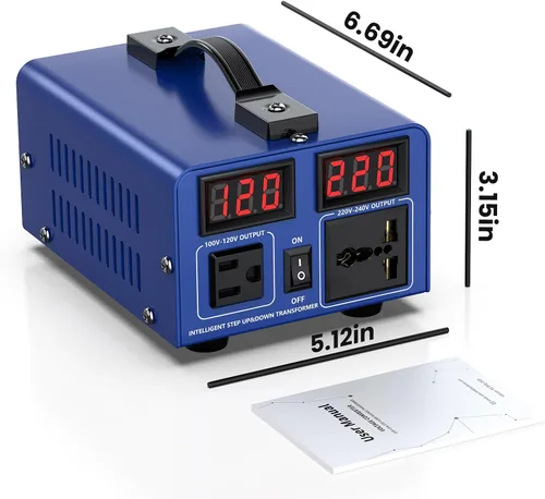 Vista 7 de Transformador de conversión de voltaje de 500 vatios Transformador de paso arriba/paso abajo de alta resistencia AC 110V/120V/220V/240V conversión
