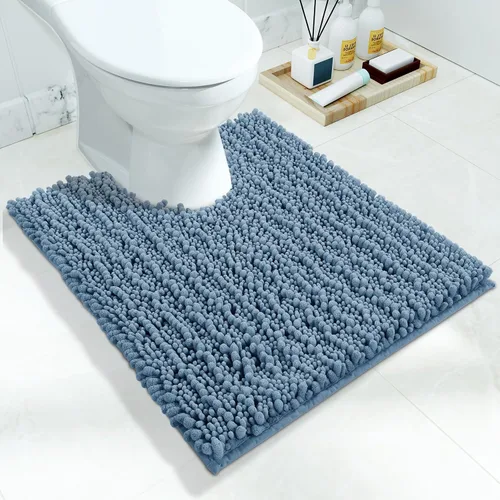 Vista 128 de Yimobra Alfombras de Baño Antideslizantes Lavables - Alfombra de Baño de Chenilla Ultra Suave Absorbente, Alfombra Peluda de Secado Rápido para Negro