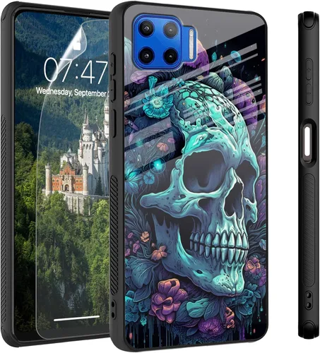 Vista 85 de Funda para Motorola Moto Edge 2022, cubierta trasera de vidrio templado con protector de pantalla, protección a prueba de golpes para Motorola Moto
