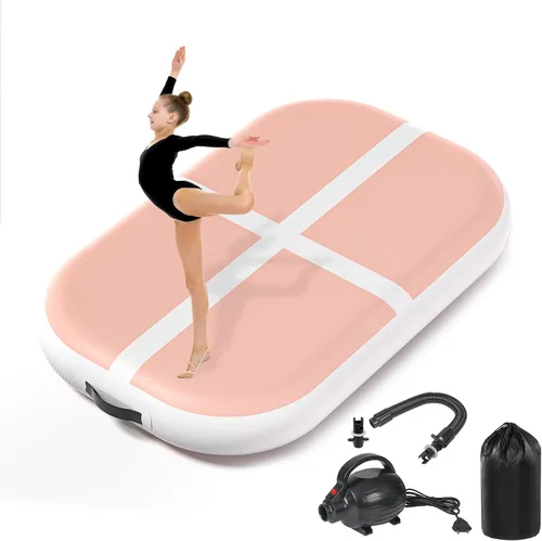 Vista 13 de Colchoneta inflable de gimnasia de 6, 10, 13, 16, 20 pies, 4/8 pulgadas de grosor, con bomba de aire eléctrica para uso doméstico, entrenamiento