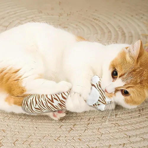 Vista 6 de Andiker Cat Toys - Patas de gato, 10.5 pulgadas, juguetes de hierba gatera con sonido arrugado, suave y duradero, juguetes interactivos para gatitos