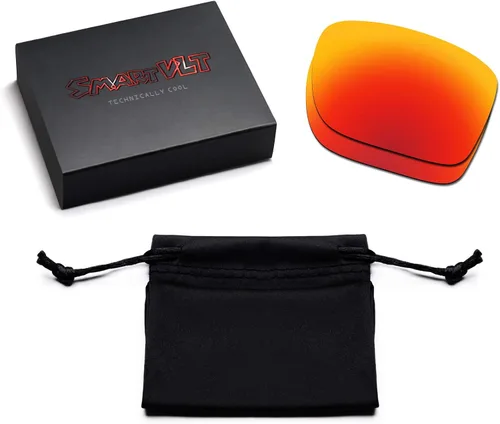 Vista 6 de SmartVLT Lentes de repuesto polarizadas AR revestidas de color rojo fuego para Oakley Holbrook Metal OO4123 Sunglass