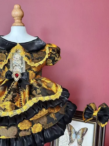 Vista 4 de Moda Vestido de Princesa de Encaje para Perro Cachorro Dulce para Perro EXTRAL Pequeño y Pequeño A-Negro XX-Pequeño