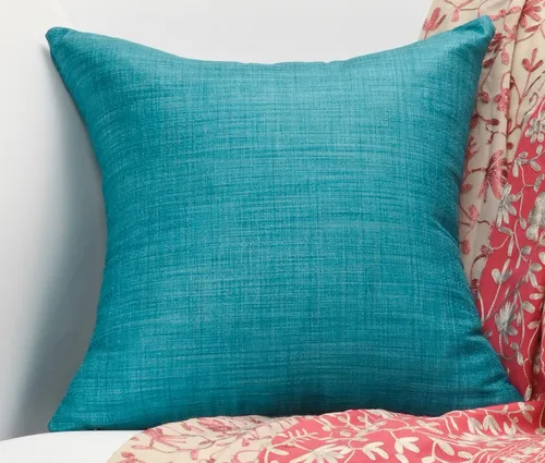 Vista 2 de Almohadas decorativas para sofá cama, almohadas decorativas de sala de estar, almohadas rústicas, fundas de almohada sólidas de seda