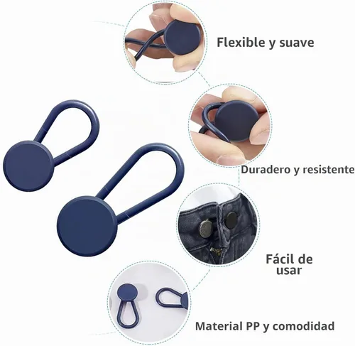 Vista 6 de Extensores de botón para jeans, extensor de botón KAJUDA Pants - Extensión instantánea de cintura - Extensores de cintura ajustables para hombres