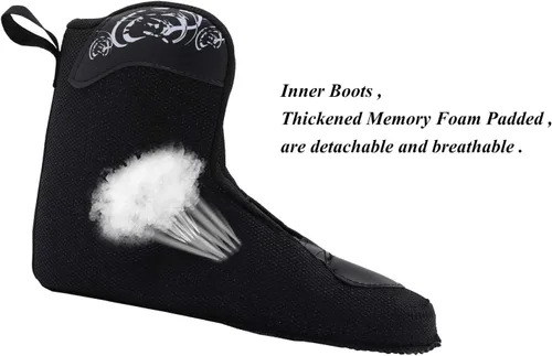 Vista 5 de LIKU Negro Profesional Patines En Línea Unisex