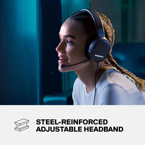 Vista 3 de SteelSeries Arctis 1 - Auriculares con cable para juegos, micrófono Clearcast desmontable, diadema ligera reforzada de acero, para PC, PS4, Xbox
