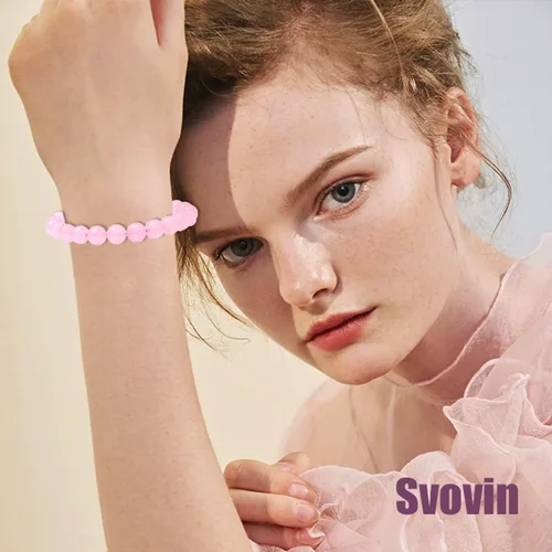 Vista 3 de Svovin Juego de 12 pulseras de piedras preciosas curativas de cuentas de 0.315in para hombres y mujeres, unisex, ojo de tigre, amatista, energía
